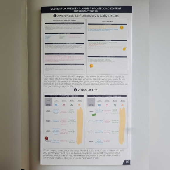 Clever Fox NEW Planner Pro 2 Weekly Non dated A4 8.5x11 Purple W/ Sticke… - Picture 2 of 10